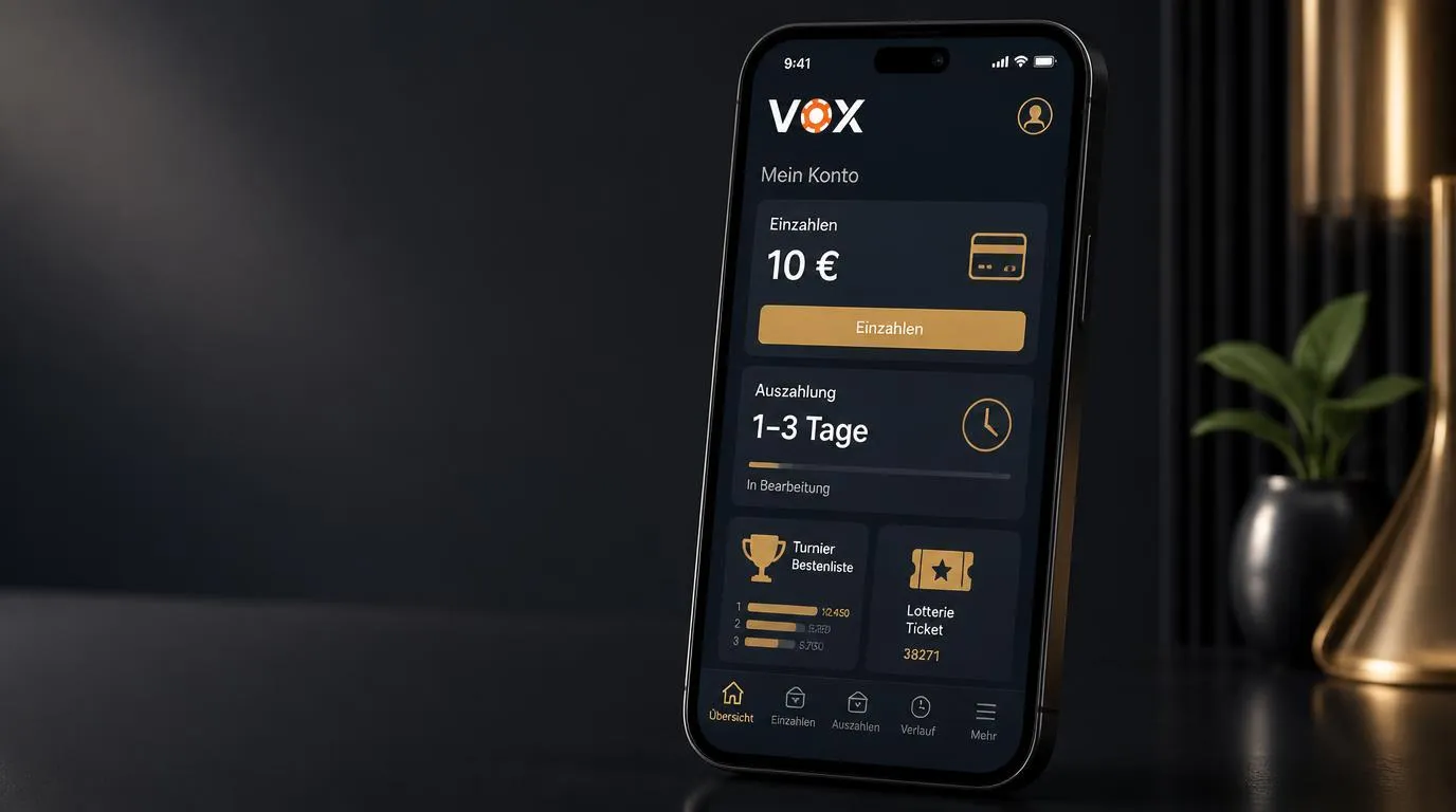 Mobiles Casino-Konto mit 10-Euro-Einzahlung, Auszahlungsstatus und Turnierübersicht